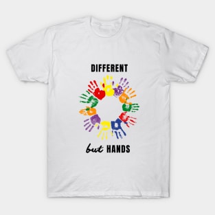 hand prints in Pride colors - diversity & inclusion T-Shirt